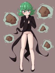 1girls clothed clothing female female_only mostly_clothed nylonics one-punch_man pussy skirt_lift solo tatsumaki