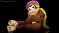 1girls 3d amanda_sparkle dixie_kong donkey_kong_(series) donkey_kong_country female kong monkey_girl popa_3d_animations sfm