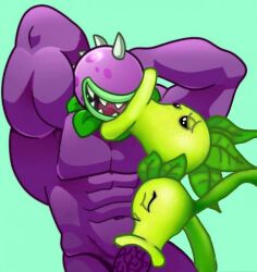 1boy 2girls chomper_(pvz)\r\nfaceless_forefront male/male multiple_girls penis plants_vs_zombies repeater_(pvz) tagme uncensored