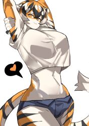 1girls anthro arknights aspirindabaitu big_breasts feline female furry hi_res mx99926 solo solo_female tiger tiger_girl waai_fu_(arknights)