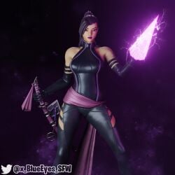 1girls 3d athletic betsy_braddock bodysuit elbow_gloves elizabeth_braddock female female_only fit fit_female fortnite fortnite:_battle_royale human leather marvel marvel_comics posing psylocke psylocke_(fortnite) solo straight_hair superheroine tight_clothing x-men x_blueeyes_sfw