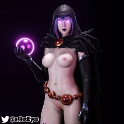 1girls 3d alternate_version_available armwear artist_name athletic belt breasts cloak dc dc_comics exposed_breasts exposed_pussy female female_only fit fit_female fortnite functionally_nude glowing_eyes goth goth_girl human light-skinned_female light_skin looking_at_viewer magic magic_user nude nude_female piercing posing pussy rachel_roth raven_(dc) raven_(fortnite)_(dc) solo solo_female superheroine teen_titans x_redeyes