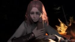 1boy 1boy1girl 1girls 3d animated campfire closed_eyes clothed_female_nude_male dnnsfw elden_ring emotionless facial_tattoo fromsoftware handjob looking_at_viewer melina_(elden_ring) penis pink_hair pov retracted_foreskin sound source_filmmaker tagme uncut video