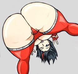 1girls asian big_ass big_breasts biggy_deez bleached bleached_clothing hair kill_la_kill light-skinned_female matoi_ryuuko sexuality_symbol thick_ass thick_thighs thong