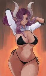 big bikini breasts galath glasses horns purple_hair roblox roblox_avatar source_request succubus tagme thats-lewdacris thick thick_thighs