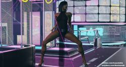 1girls 3d athletic blizzard_entertainment club dancing dark-skinned_female dark_skin egyptian egyptian_female fareeha_amari female female_only fit fit_female heels heroine human indoors large_breasts nightclub overwatch pharah solo tattoo thehounde tight_clothing