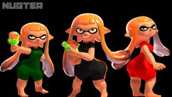 3d animal_humanoid anthro cephalopod cephalopod_humanoid humanoid inkling inkling_girl kaori_(splatoon) mask_(marking) nintendo nugter orange_eyes orange_hair pointy_ears pseudo_hair sfm source_filmmaker splatoon splatoon_(series) squid tentacle tentacle_hair