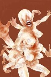 asphyxia_(silent_hill) big_breasts blood blood_stain body_horror breasts creature eyeless female female_only horror monster monster_girl multi_arm multi_breast multi_leg multi_limb multi_taur nightmare_fuel no_eyes nude open_mouth shizuoka silent_hill silent_hill_homecoming solo taur veins veiny