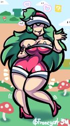 big_breasts dress francyart34 long_hair mario_(series) piranha_plant piranha_plant_girl super_mario_bros.