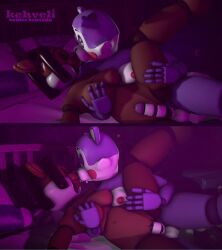 1futa 1girls 3d anthro cindy_(fnac) duo fazbear_fanverse female five_nights_at_candy's five_nights_at_freddy's futa_on_female futanari kehveli kissing popgoes saffron_(popgoes) vaginal_penetration