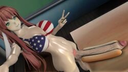 1futa 3d 4th_of_july american_flag american_flag_bikini big_breasts big_penis doki_doki_literature_club food_play futa_only futanari green_eyes looking_at_viewer monika_(doki_doki_literature_club) peace_sign penis_in_food presenting presenting_penis pubic_hair quadraticsfm selfie sfm showing_off smirk source_filmmaker v_sign veiny_penis