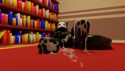 animal_genitalia animal_penis anthro balls bodily_fluids canid canine canine_penis canis changed_(video_game) cum cum_drip cum_on_balls cum_on_ear cum_on_face cum_on_feet cum_on_ground dripping excessive_cum feet flaccid foot_fetish foot_focus genital_fluids genitals goo_creature hi_res male male_only mammal penis puro_(changed) slowaf solo solo_focus wolf