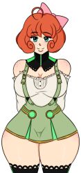 bermuda_art breasts cute female female_only hourglass_figure large_breasts legwear looking_at_viewer orange_hair penny_polendina rwby standing thick_thighs thighs wide_hips