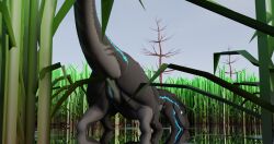 4k allosaurid allosaurus blue_eyes blue_markings blue_tongue cgi digital_media_(artwork) dinosaurs hd nsfw