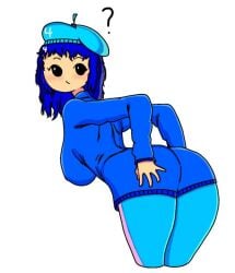 big_ass big_breasts blue_butt clothed clothed_female female fourball genderbent looking_at_viewer polandball_amino rule_63 standing thick_thighs