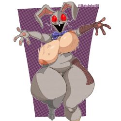 big_ass big_breasts bouncing_breasts breasts bunny_ears bunny_girl busty curvy five_nights_at_freddy's five_nights_at_freddy's:_security_breach reaching_towards_viewer sketchyboi08 solo staring_at_viewer vanny_(fnaf)