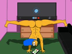 bart_simpson incest marge_simpson skype splits tagme the_simpsons upside-down upside-down_splits