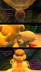 1boy 1futa 3d 3koma 69 69_position :>= anthro balls balls_on_face big_balls big_breasts big_penis bowser_jr. dialogue erection fellatio futa_on_male futanari huge_balls huge_cock koopa lipstick male male_on_futa mario_(series) nutmansfm oral penis ponytail ring sex super_mario_bros. thick_ass thick_thighs throat_swabbing wendy_o._koopa