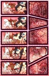 absurd_res anthro comic cylynix female female/female foursome group group_sex hi_res kissing macro making_out mammal micro micro_on_macro mouse murid murine nix_(cylynix) oral_vore orgy prey rodent sex size_difference vore vore_comics