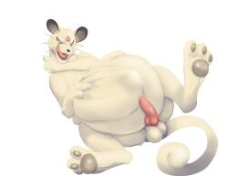 absurd_res ayvore balls belly big_belly erection feral genitals hand_on_stomach hi_res licking licking_lips male nintendo penis persian pokémon_(species) pokemon solo tongue tongue_out video_games vore