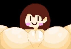 1boy 1girls animated brown_hair chara creampie cum cum_in_pussy gopindon legs penis sex tagme undertale video_games