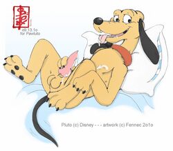 cum disney dog fennec feral male male_only masturbation nude penis pluto tagme toony