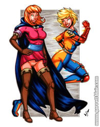 2girls bionic_six crossover dungeons_and_dragons dungeons_and_dragons_(cartoon) female female_only freckles garrett_blair meg_bennett multiple_girls orange_hair red_hair rock-1 sheila_the_thief