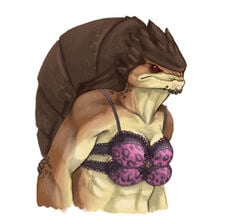 1girls bra breasts female female_krogan female_only krogan mass_effect multi_breast solo tagme