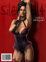 breasts bustier corset cynthia_velasquez large_breasts lingerie silent_hill silent_hill_4 stockings tagme