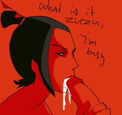 avatar_the_last_airbender azula bennemonte cum female human male oral_sex straight straight_hair tagme