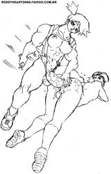 1boy 1futa 2004 anal anal_sex ass big_dom_small_sub big_penis clothes drawing femboy futa_is_bigger futa_on_male futadom futanari human human_only insertion intersex kasumi_(pokemon) lube male malesub monochrome muscles muscular muscular_futanari nintendo nipples penis penis_size_difference pokemon reddyheart satoshi_(pokemon) sex tagme