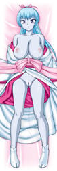 1girls aoi_(gegege_no_kitarou) blue_hair blue_skin breasts dakimakura_design female gegege_no_kitarou genka_ichien humanoid large_breasts pussy tagme uncensored yokai yuki_onna