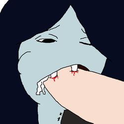 adventure_time blood cum cum_in_mouth finn_the_human marceline penis_biting straight_hair tagme violence