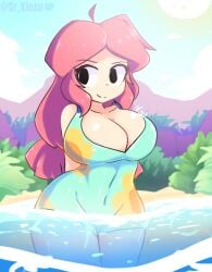 1girls big_breasts bikini brawl_stars breasts female female_only jessie_(brawl_stars) koichiko_(artist) koishiko_(artist) koisu_(artist) pink_hair smile summer_jessie_(brawl_stars) swimsuit tagme