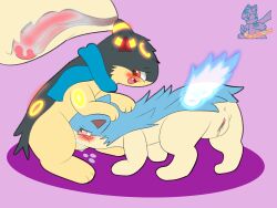 anthro bodily_fluids cum cum_in_mouth cum_inside female genital_fluids hi_res male male/female nintendo oral oral_penetration penetration pokémon_(species) pokemon pokemon_(species) pussy quilava syngie_(artist) video_games