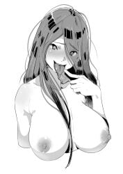 1girls big_breasts breasts curvy female finger_on_tongue ghost ghost_girl heart-shaped_pupils huge_breasts large_breasts long_hair looking_at_viewer matai monochrome naked naked_female naughty_face naughty_smile nipples nude nude_female smile smiling_at_viewer the_ring tongue tongue_out yamamura_sadako