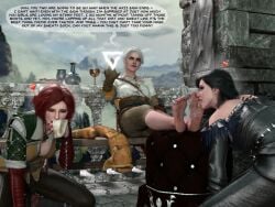 3d 3girls barefoot black_hair ciri earlpedibus female femdom foot_fetish licking_feet mind_control red_hair smelly smelly_feet smelly_socks sniffing_socks socks sweaty_feet the_witcher_(series) the_witcher_3:_wild_hunt tongue triss_merigold white_hair yennefer