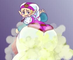 adorable big_butt enormous_butt enormous_fart fart fart_cloud fart_fetish farting farting_at_viewer farts gas gassy kirbyoblue1 looking_back princess_zelda smell smelly smelly_ass smile stink_fumes stinky_fart the_legend_of_zelda tight_clothing young_zelda