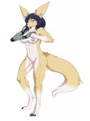 1girls breasts female full_body furry lunarholt original original_character standing tagme white_background