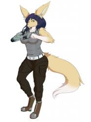 1girls black_pants clothed female furry furry_only lunarholt tagme tail