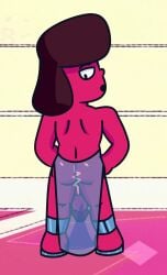 1futa ass back back_view backsack bottomless dress dwonksa functionally_nude futa_only futanari gem_(species) ineffective_clothing looking_back mostly_nude nekky_(boxjockston) no_panties nude nude_futanari penis public public_exposure public_nudity ruby_(steven_universe) see-through see-through_clothing solo steven_universe useless_clothing