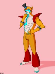 1boy anthro anthro_only bear blue_eyes bow_tie brown_body brown_fur colored digital_media_(artwork) dustin_c ear_piercing five_nights_at_freddy's five_nights_at_freddy's:_security_breach fur glamrock_freddy_(fnaf) hair hat headgear headwear hi_res looking_at_viewer male male_only mammal muscular piercing scott_cawthon scottgames shaded simple_background smile solo solo_anthro solo_male top_hat ursid ursine video_games