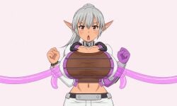1girls animated big_breasts blush bouncing_breasts breasts clothing_removed elf elf_ears elf_female embarrassed_nude_female exposed_breasts exposed_pussy female female_only forced_exposure gif grey_hair huge_breasts large_breasts legwear massive_breasts navel nipples panties_removed pants_removed phantasy_star phantasy_star_online pointy_ears ponpondou pussy red_eyes removing_clothing removing_panties removing_pants restrained_by_tentacles sil'fer silver_hair solo stripped_by_tentacles tentacle tentacles_around_wrists thick_thighs thighhighs thighs torn_clothes torn_panties torn_shirt torn_shorts undressing