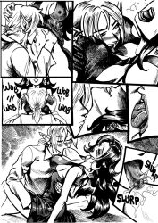 breast_grab breast_sucking breasts comic comic_page couple hylian hylian_ears kissing large_breasts licking lingerie link link_(breath_of_the_wild) link_(ocarina_of_time) long_ears long_hair malon motorboating negligee nipples ocarina_of_time pointy_ears saikyo3b tagme the_legend_of_zelda undressing