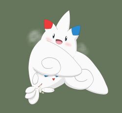 blush bodily_fluids breath cum cum_from_pussy cum_in_pussy cum_inside female feral genital_fluids genitals green_background hi_res minami_(artist) nintendo open_mouth panting pokémon_(species) pokemon pussy simple_background solo tears togekiss video_games white_body