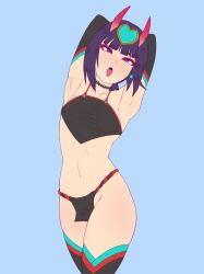 1girls arms_behind_head arms_up babyserval_(artist) fate_(series) female female_only humanoid light-skinned_female light_skin petite petite_body shuten_douji_(fate) shuten_douji_(fate/grand_order) shuten_douji_(halloween_caster)_(fate) solo standing