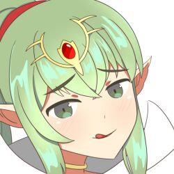 edit emote female fire_emblem fire_emblem_awakening green_eyes green_hair licking_lips manakete naughty_face nintendo orbiculare pointy_ears ponytail reaction solo tiara tiki_(adult)_(fire_emblem) tiki_(fire_emblem) tongue tongue_out