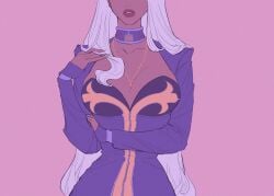 1girls breasts cleavage dark-skinned_female dark_skin enrico_pucci female female_only fully_clothed human jojo's_bizarre_adventure nun rule_63 shounen_jump solo sssssss20350078 stone_ocean villainess white_hair