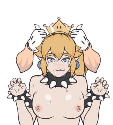 1boy 1girls animated bowsette color colored dong134 female female_focus forced male mario mario_(series) new_super_mario_bros._u_deluxe super_mario_bros. tagme tears