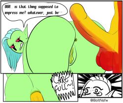 1boy 1boy1girl 1girls alien alien_girl anal_sex ass big_butt cyan_hair digital_drawing_(artwork) digital_media_(artwork) disney disney_channel disney_xd female green_skin lord_dominator male minicomic orange_penis penetration rear_view red_eyes simple_background spread_ass spread_butt spread_pussy villainess wander_over_yonder white_background